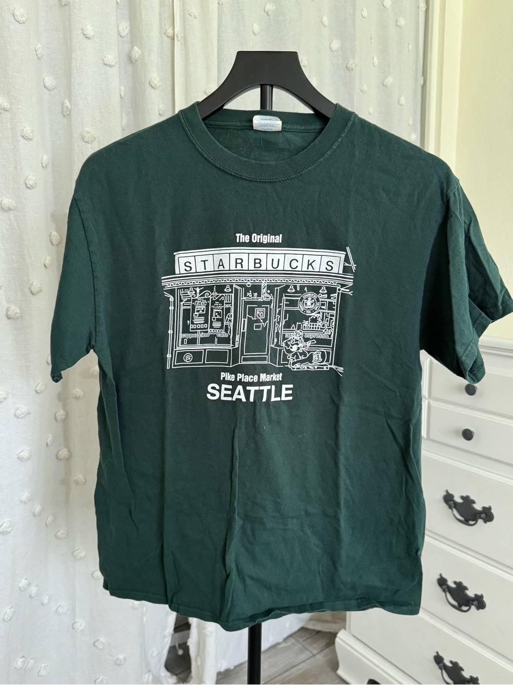 Starbucks Dark Green Seattle Pike Place Market Graphic Tee